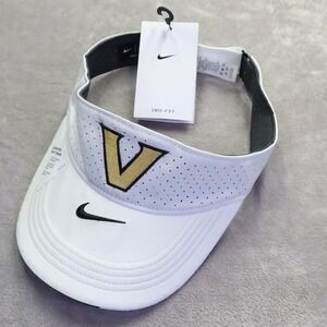 Nike Vanderbilt Commodores Dri-FIT Visor White Gold Authentic Team Issue Women's